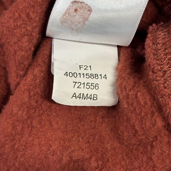 North Face Hoodie Men's Medium Burgundy Pullover Sweatshirt Outdoor Logo Fleece - Picture 9 of 9